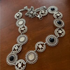 Amazon Silver and Black Statement Necklace